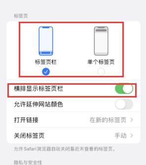 临澧iPhone授权维修分享Safari浏览器如何切换标签栏位置 